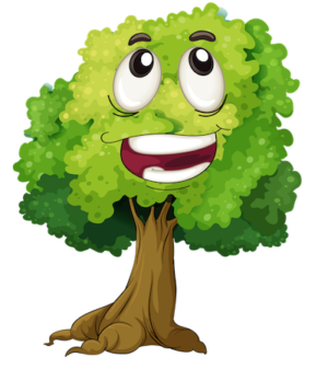 happy face tree clipart