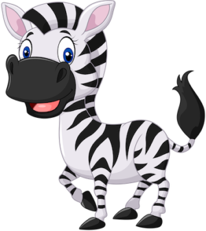 free_download_white_black_color_baby_zebra_cartoon_clipart