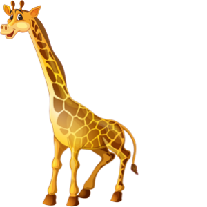 download_vector_brown_cartoon_giraffe_funny_clipart