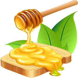 vector_fresh_honey_and_bread_transparent_clipart