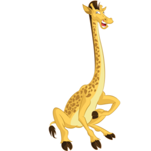 download_vector_funny_cartoon_giraffe_laughing_clipart_image
