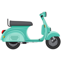 free_download_green_cartoon_scooter_transportation_clipart
