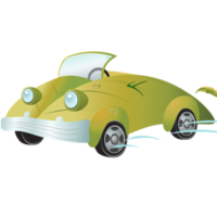 free_download_green_environment_cartoon_car_clipart