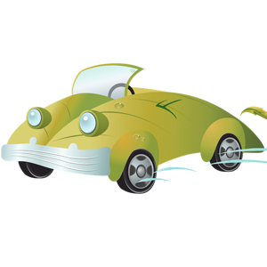 free_download_green_environment_cartoon_car_clipart