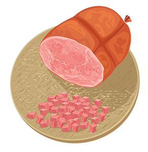 vector_ham_sausage_cartoon_clipart_png