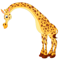 download_vector_long_neck_giraffe_standing_free_clipart