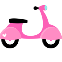 baby_pink_cartoon_scooter_free_clipart