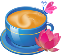 vector_tea_cup_and_flower_free_clipart