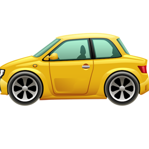free_download_yellow_small_cartoon_car_clipart