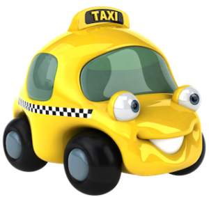 smily_face_yellow_taxi_cartoon_clipart_image