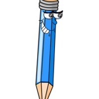 free_download_cute_laughing_face_blue_color_pencil_clipart