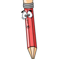 free_download_cute_surprise_face_red_color_pencil_clipart