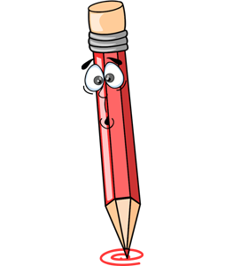 red color pencil clipart