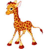 free-download-big-eyes-walking-giraffe-cartoon-animal