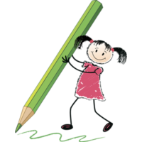 free-download-cartoon-girl-holding-a-pencil-clipart