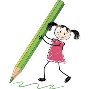 free-download-cartoon-girl-holding-a-pencil-clipart