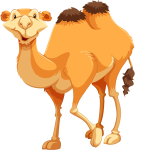 free-download-cute-two-colors-desert-animal-camel-clipart